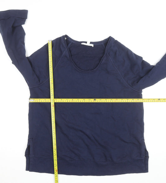 Marks and Spencer Per Una Women's Blue M 3/4 Sleeve Pullover Jumper