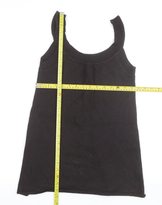 Jeffrey Rogers Women's Black Knit Angora Tank Top Size 14