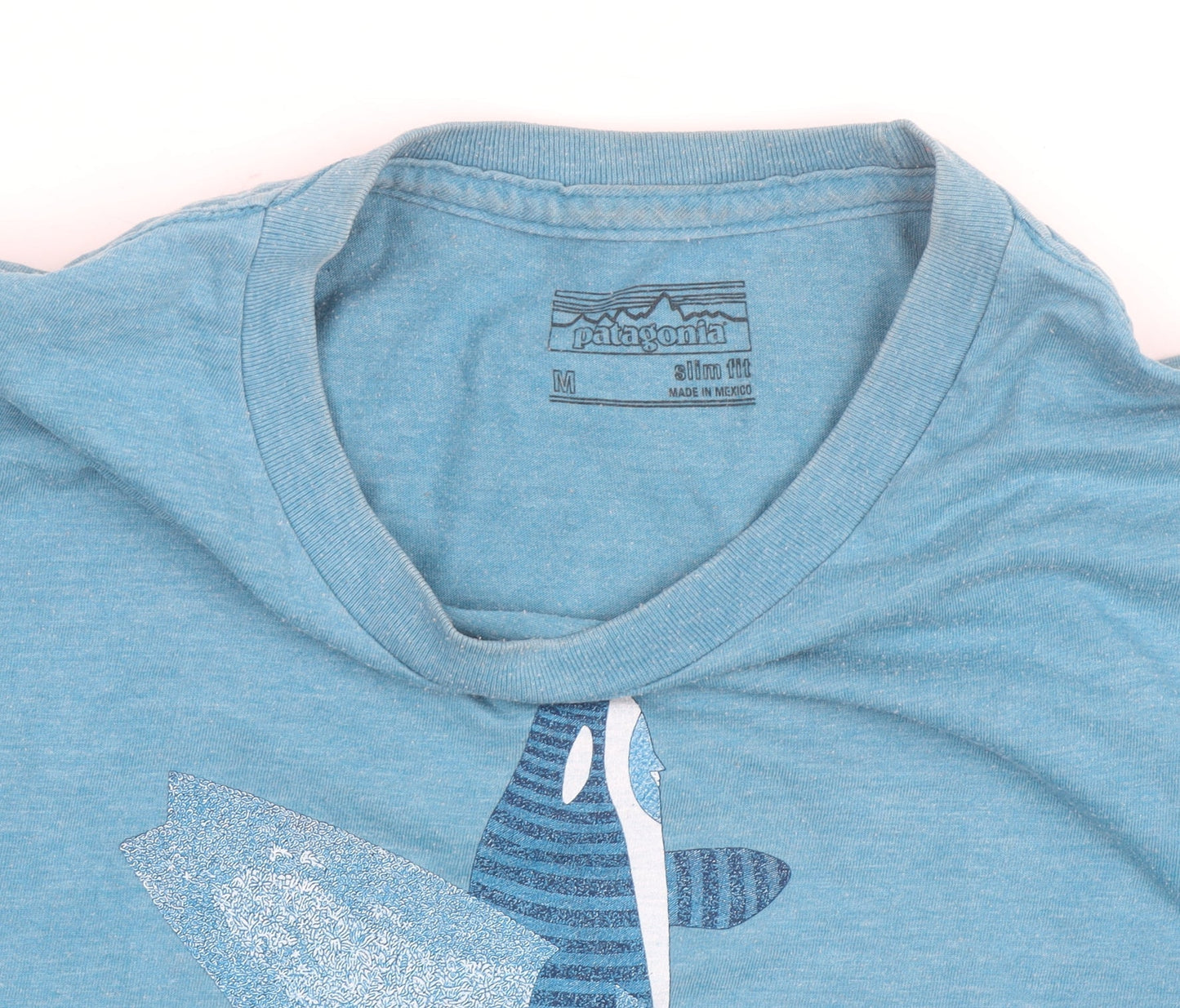 Patagonia Men Blue Slim Fit Animal Graphic T-Shirt M