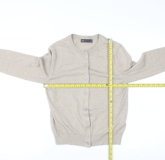Marks and Spencer Women’s Beige Size 10 Button Cardigan
