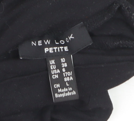 New Look Petite Women's Black Roll Neck Long Sleeve Pullover Jumper Size 10