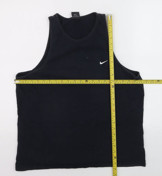 Nike Men's Black XL Athletic Tank Top 100% Cotton Sportswear