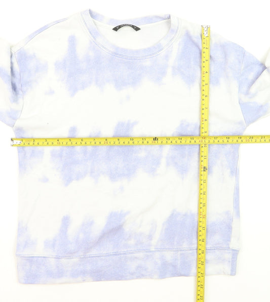 Dunnes Women Purple Tie-Dye Pullover Sweatshirt Size S