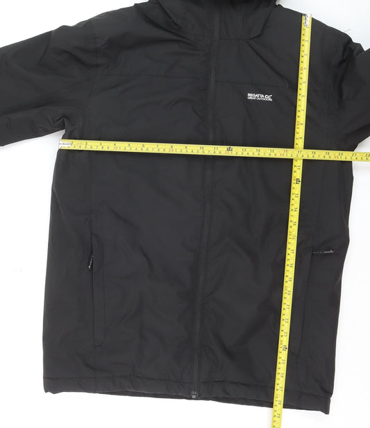 Regatta Men’s Black Waterproof Hooded Parka Jacket Size S Outdoor Hiking