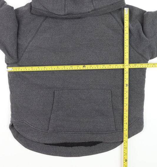 90 Degree Boys Grey Pullover Hoodie L Fleece Lined Cotton Blend