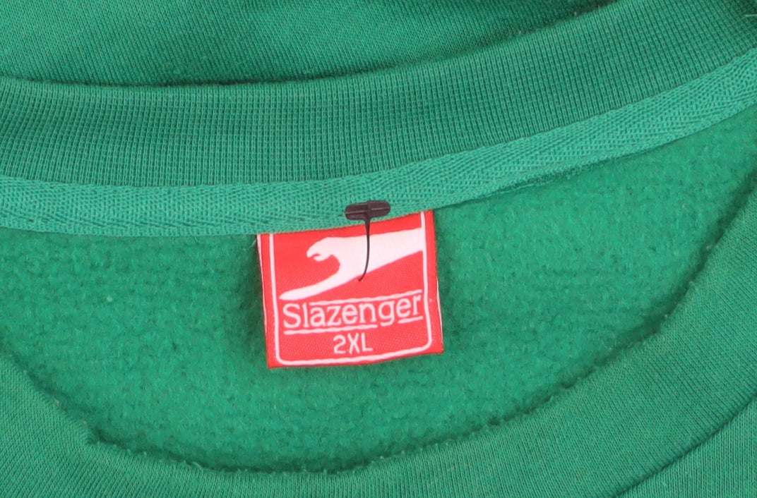 Slazenger Men’s Green 2XL Crew Neck Pullover Sweatshirt
