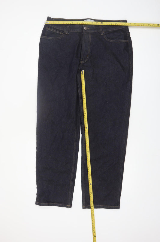 Denim Co Men's Blue Straight Fit Jeans W34 L32 Cotton Blend