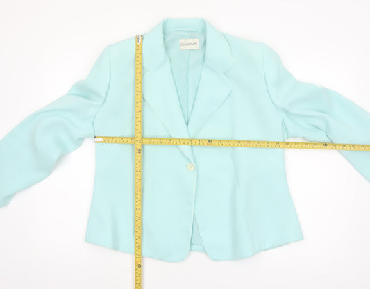 Chianti Women’s Blue Single-Breasted Blazer Size 18 Polyester