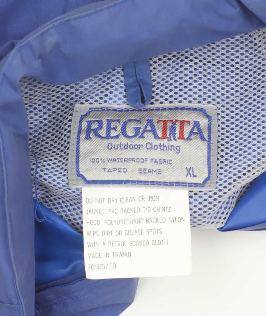 Regatta Men’s Blue XL Waterproof Windproof Hooded Rain Jacket