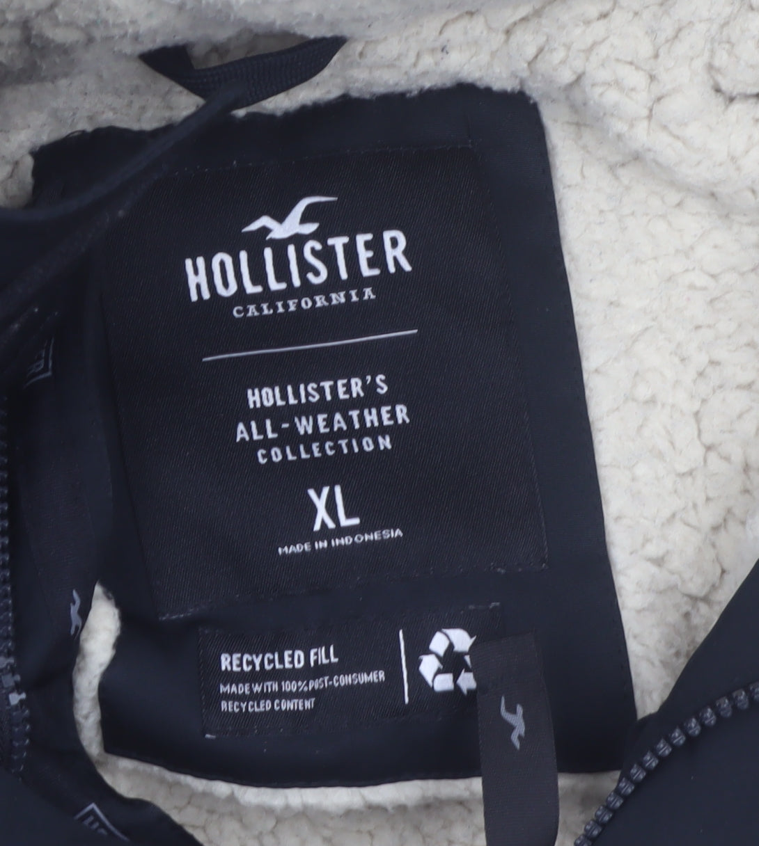 Hollister Men's Black XL All-Weather Hooded Parka Jacket