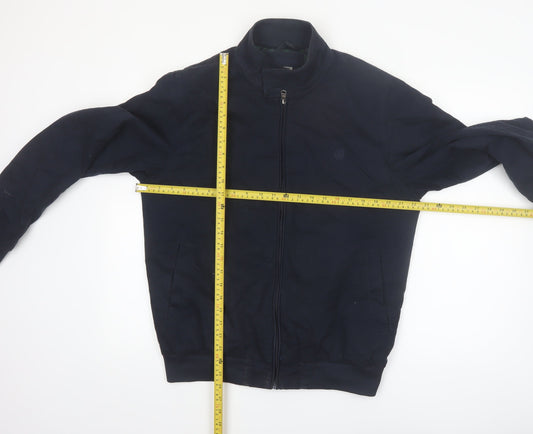 Kensington Eastside Men's Blue Cotton Bomber Jacket L Classic Style