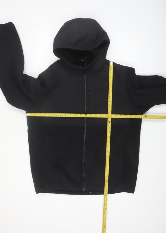 Uniqlo Men’s Black Hooded Soft Shell Fleece Lined Jacket Size M