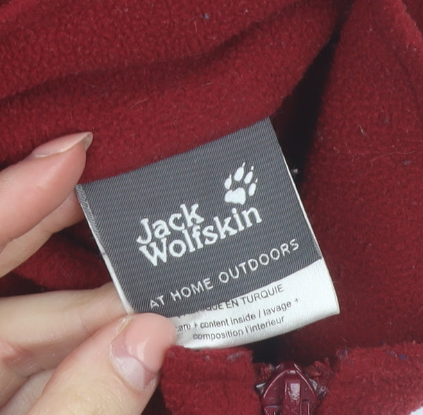 Jack Wolfskin Men's Red Fleece 1/2 Zip Pullover Sweatshirt Size S