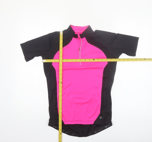 Dunnes Stores Women's Pink Black Performance Sport Cycling T-Shirt S