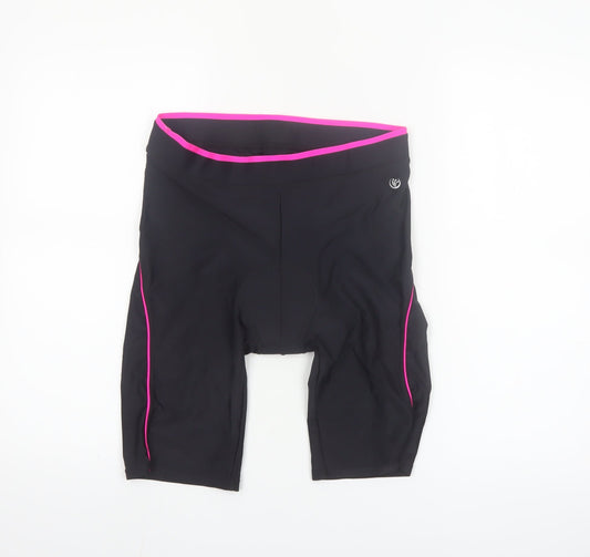 Dunnes Stores Women Black Medium Biker Activewear Shorts Nylon Blend