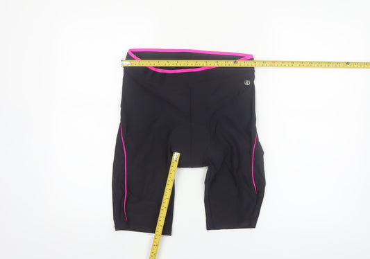 Dunnes Stores Women Black Medium Biker Activewear Shorts Nylon Blend