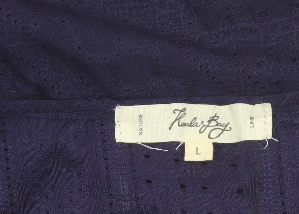 Koala Bay Women's Purple Lace Short Sleeve Blouse Size L