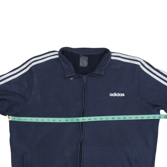 Adidas Men's Blue 2XL Track Jacket Full Zip Fleece Sportswear