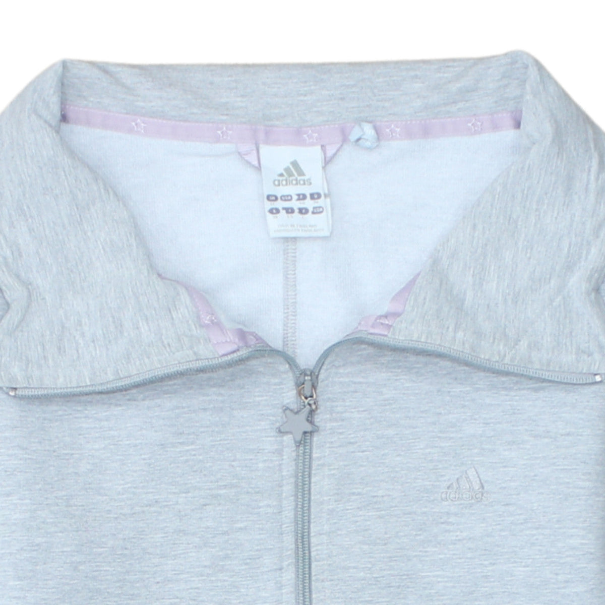 Additional view of Adidas Women's Grey Track Jacket, size 12, Full Zip Sports Top