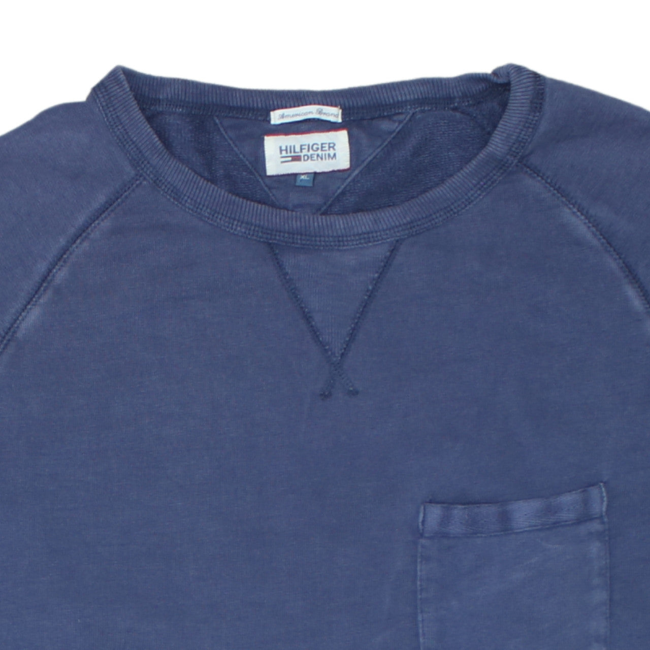 Tommy Hilfiger Denim Mens Blue XL Crew Neck Pullover Sweatshirt