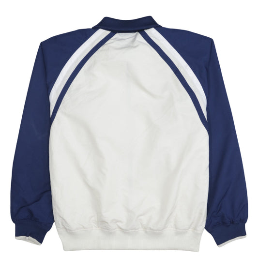 Lacoste Boys White & Navy Track Jacket Size L Full Zip Polyester Activewear