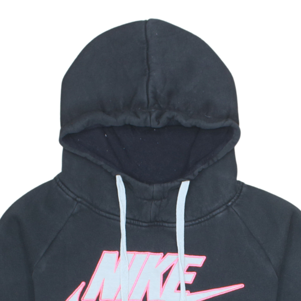 Additional view of Nike girls’ black xl pullover hoodie with logo graphic print fleece