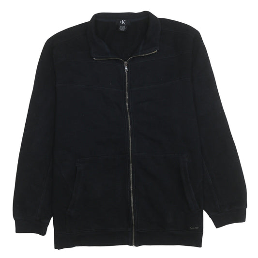 Calvin Klein Men's Black XL Fleece Full Zip Activewear Jacket