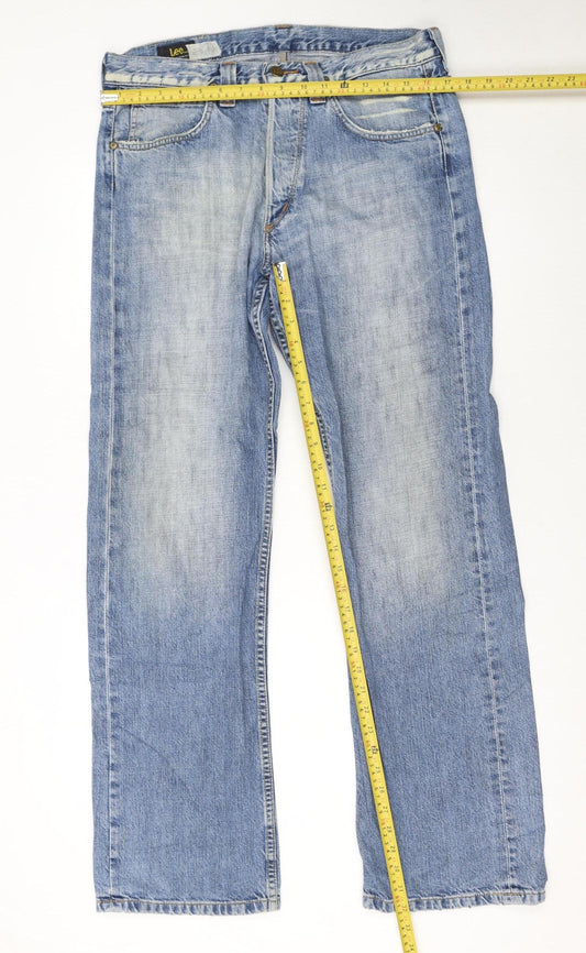 Lee Men's Blue Nash Straight Leg Denim Jeans W32 L32
