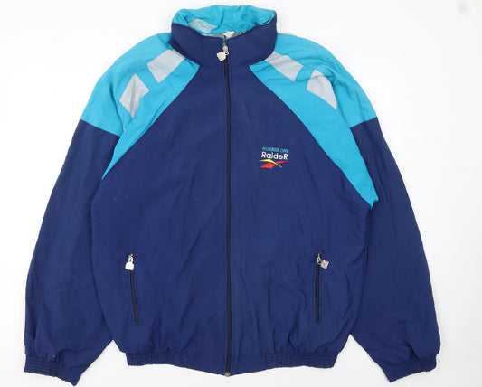 Raider Men's Blue XL Retro Colourblock Track Jacket