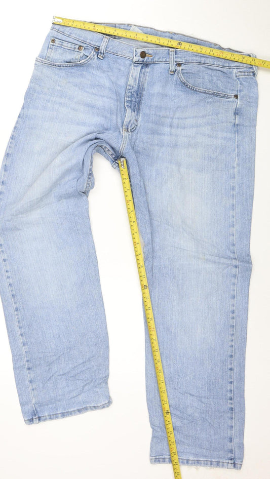 Wrangler Men's Blue 38x30 Straight Fit Denim Jeans