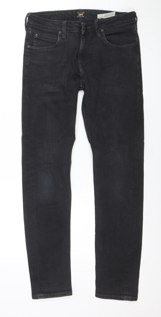 Lee Men's Black Malone Slim Fit Straight Leg Jeans W28 L30