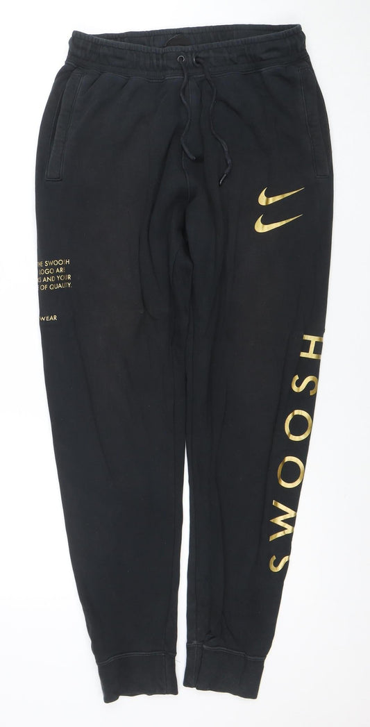 Nike Women’s Black Jogger Sweatpants S Fleece Drawstring