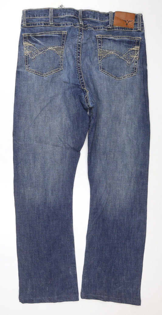 Wrangler 20X Men's Blue Regular Fit Straight Denim Jeans 36x36
