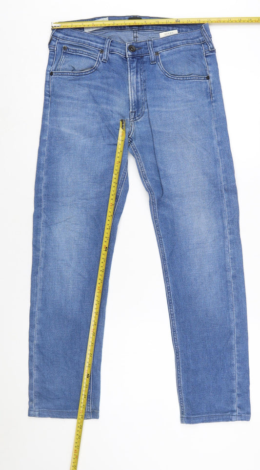 Lee Women Blue Daren Zip Fly Straight Leg Jeans Size 12 Regular