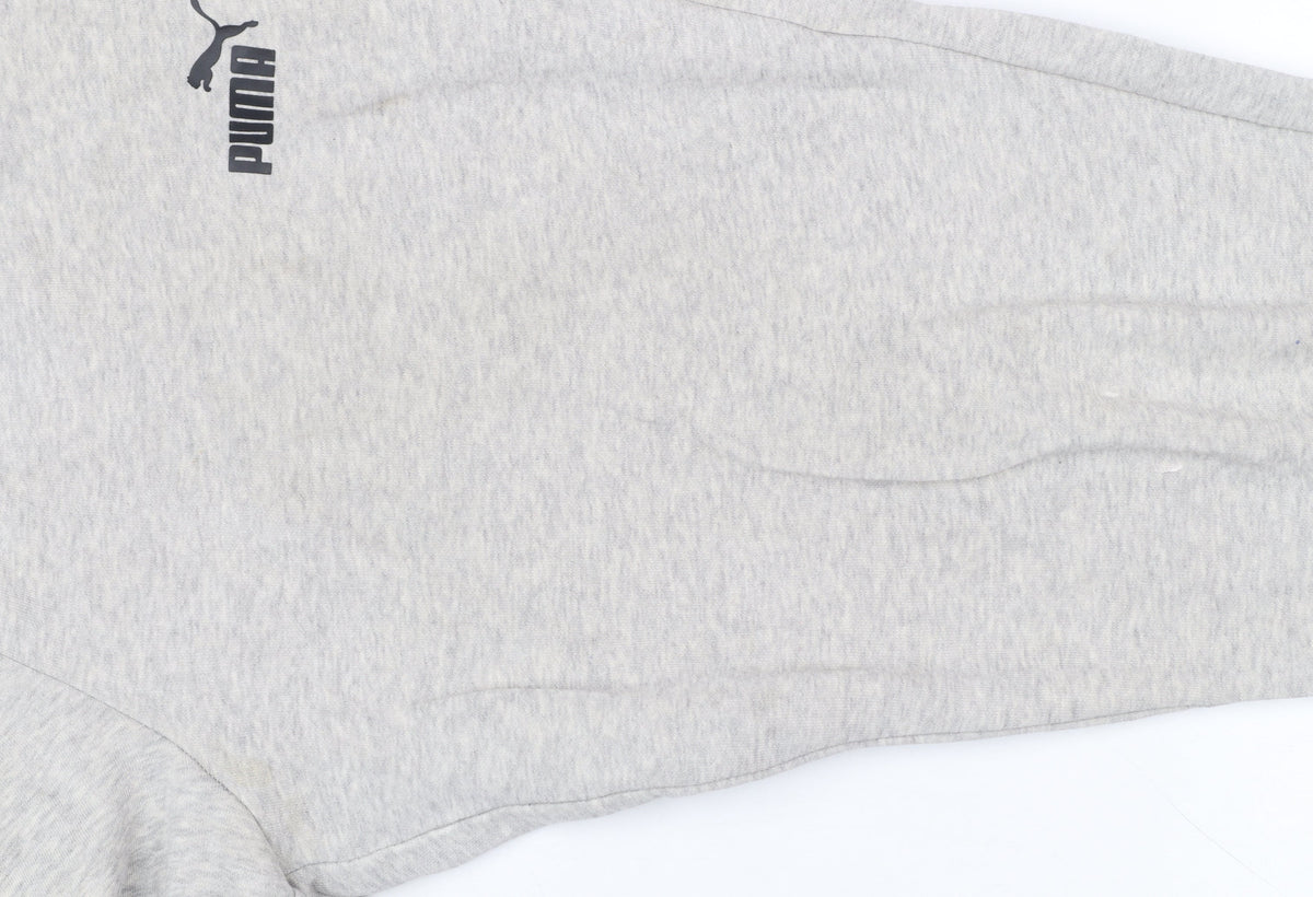 Additional view of Puma women’s grey jogger sweatpants m cotton blend fleece trousers