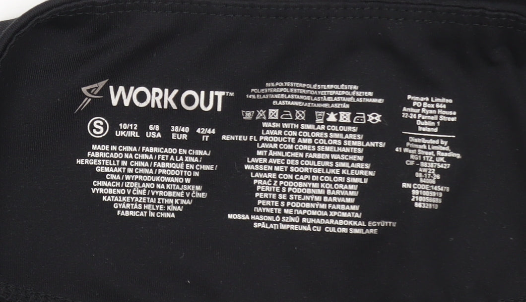 Workout Women's Black High Rise Ankle Leggings Size S 10/12