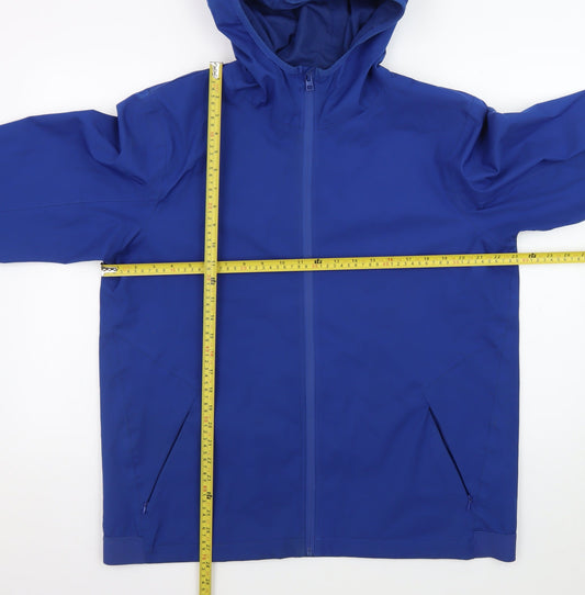 Dunnes Stores Men's Blue Hooded Windbreaker Jacket Size L