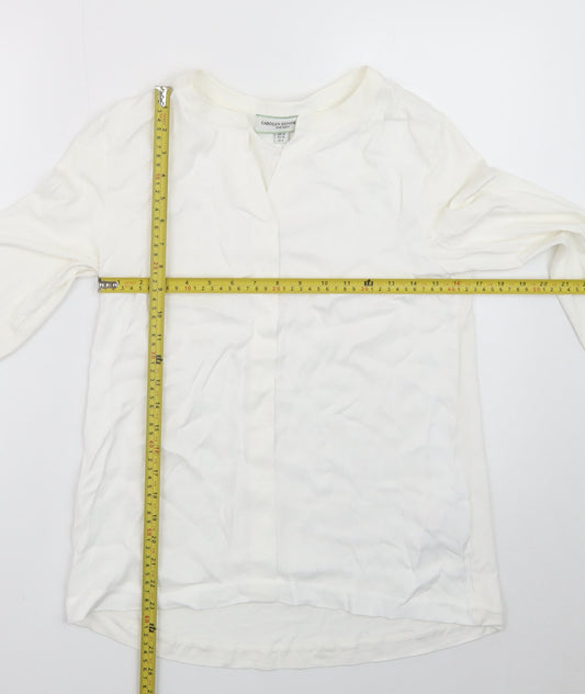Carolyn Donnelly Women’s White Viscose Long Sleeve Blouse UK 10
