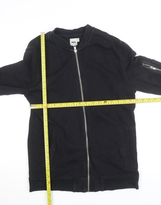 ASOS Men’s Black Full Zip Cotton Jumper Size S