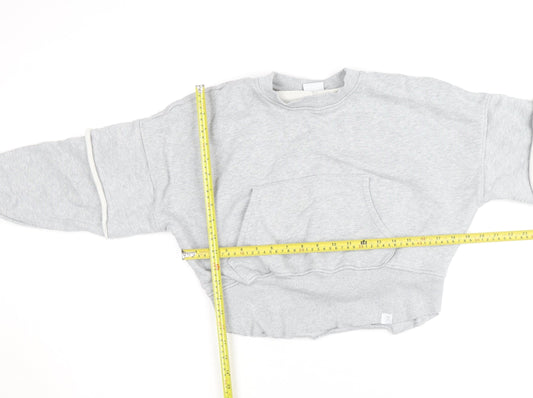 Gymshark Womens Grey Small Cropped Pullover Sweatshirt