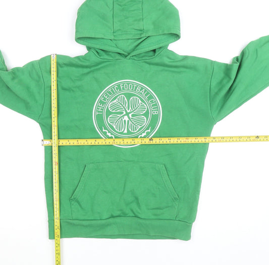 Celtic FC Boys Green Pullover Hoodie 10-11 Years Football Fleece Sweatshirt