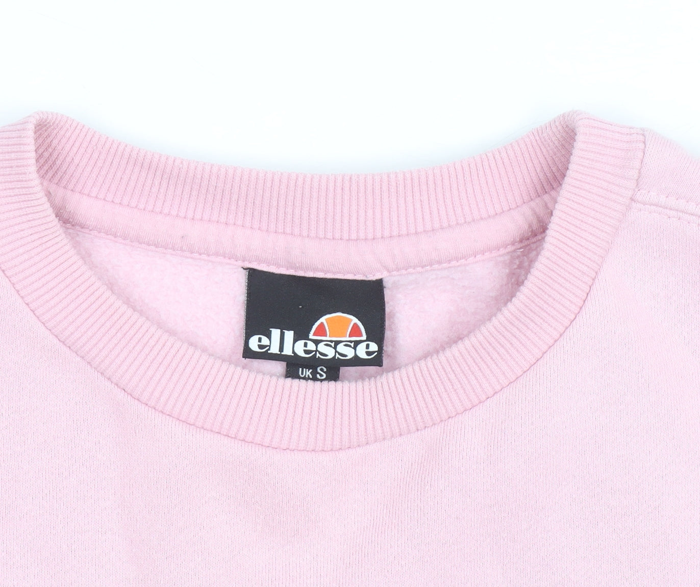 Ellesse Women's Pink Crew Neck Sweatshirt UK S Casual Logo Fleece