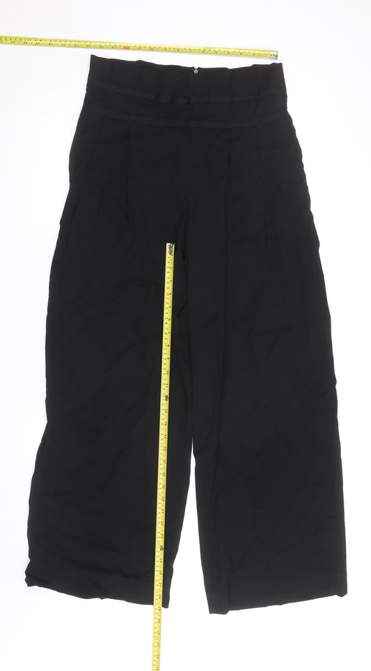 ASOS Women’s Black High Waist Wide-Leg Crepe Culottes Size 10