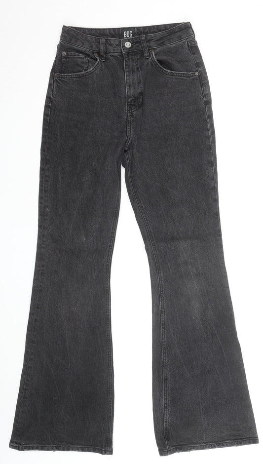 Additional front view of BDG Women's Black Flared High Rise Jeans, size 10, W27 L32