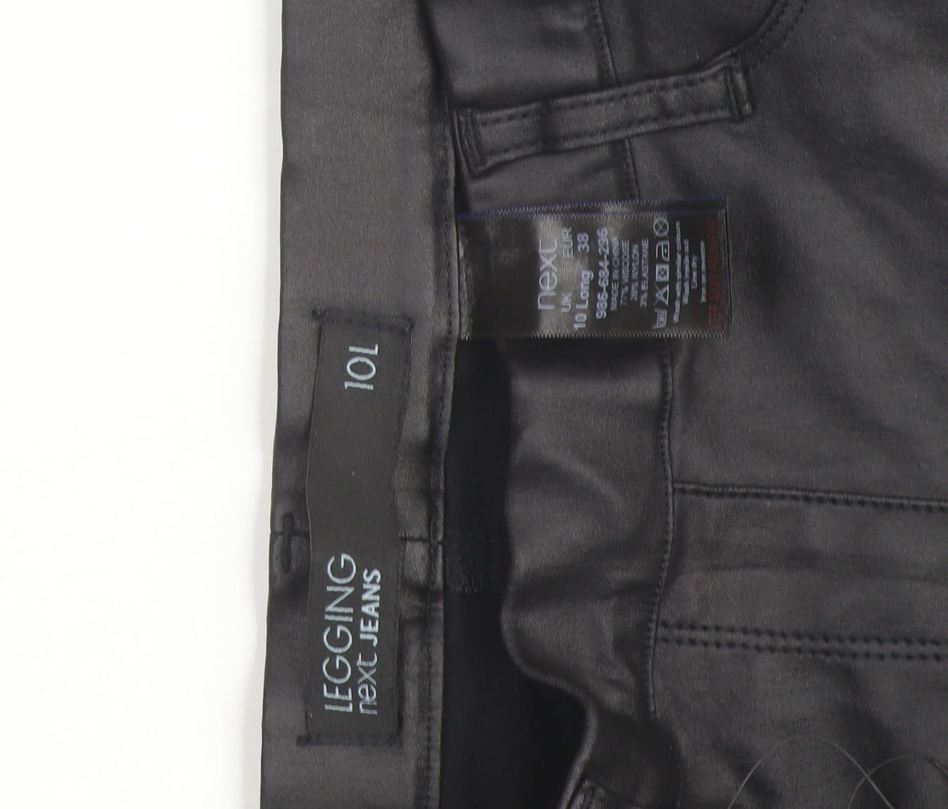 Next Women Black Tall Size 10 Stretch Jegging Trousers