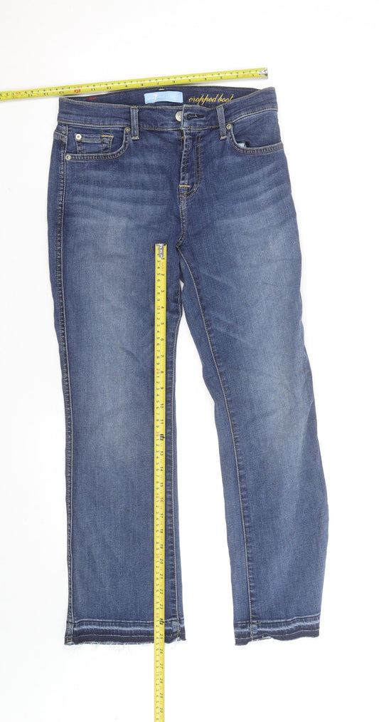 7 For All Mankind Women’s Blue Bootcut Jeans Size M Denim Stretch