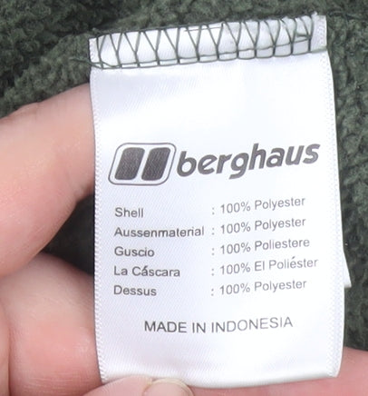 Berghaus Men’s Green Fleece 1/4 Zip Outdoor Jacket Size L Regular Fit