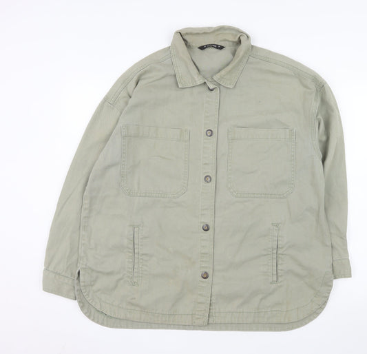 Dunnes Men's Green Cotton Casual Button Jacket L