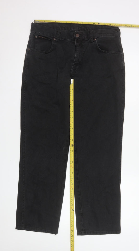 Wrangler Men's Black 34W 30L Straight Texas Jeans
