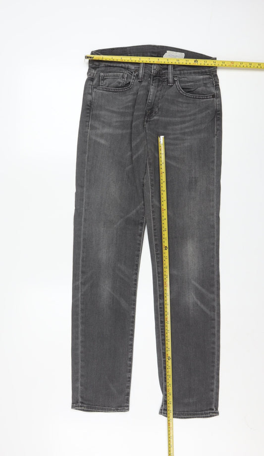 Levi's Men's Grey Slim Straight Jeans W28 L32 Stretch Denim